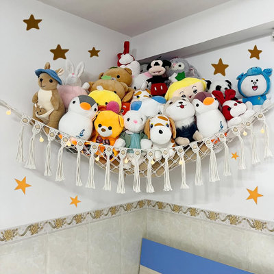 Grand filet ou hamac en peluche, hamac jouet en macramé avec lumières DEL Boho