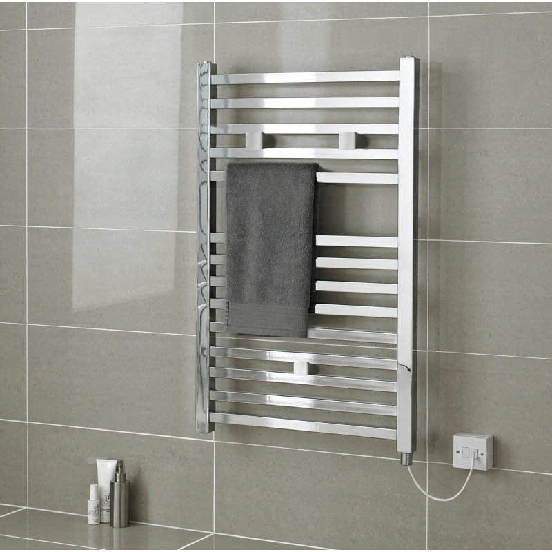 Eton Straight Towel Rail Heated Towel Rails, 110cm H x 50cm W x 3cm D, Chrome