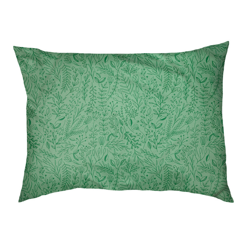 Coussin pour chien floral ditsy Byrge, Moyen (L 29,5 po x P19,5 po x H 9,5 po), Vert
