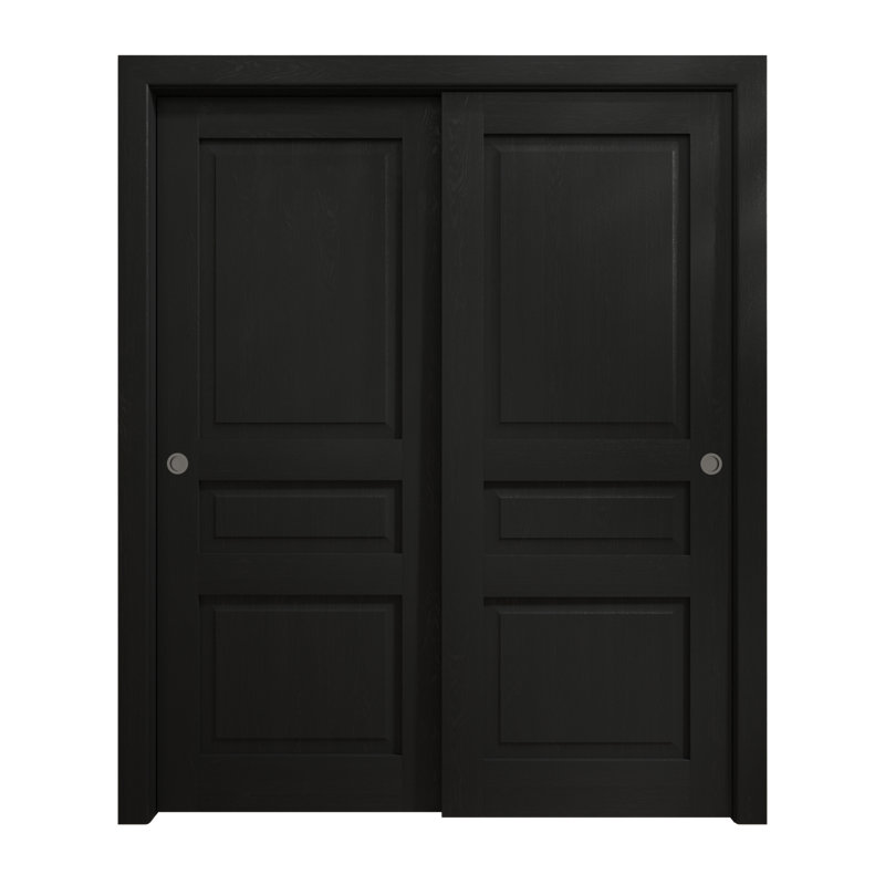 Portes coulissantes pour garde-robe coulissantes | Ego 5012 | Ensemble de quincaillerie Rails | Portes de garde-robe de chambre en bois massif