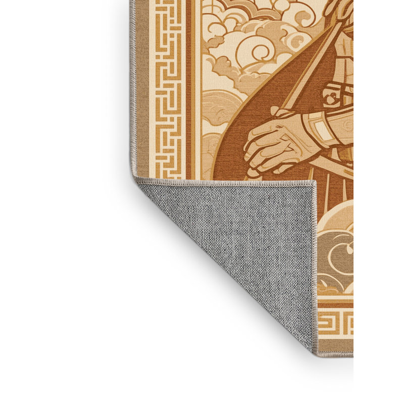 Tapis oriental brun classique - beige lavable à la machine Fillmore Centurion Commander, 8 x 10