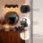 3-Light Bath Vanity Light Dimmable with Bronze Cage Bell Glass Shade