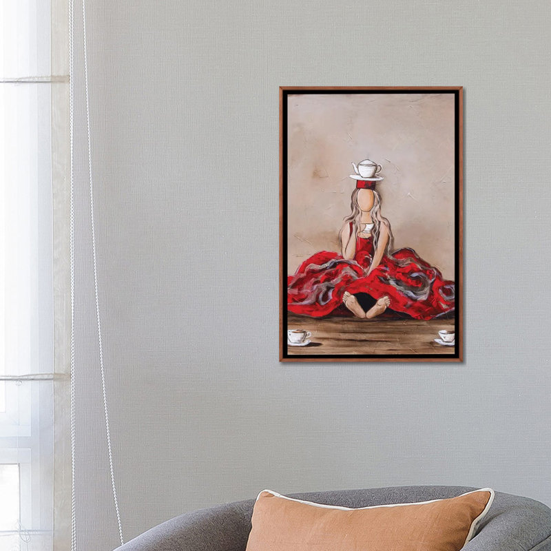 She Don't Dwell On The Past, Brun, Impression sur toile flottante sans passe-partout, H 26 po x l 18 po