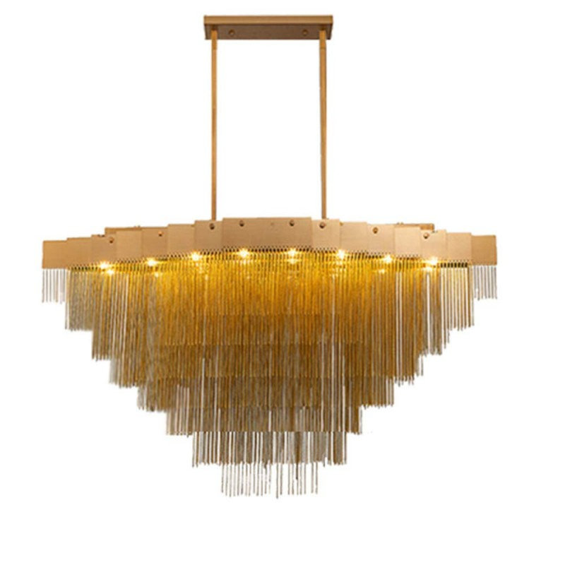 Lustre Kelly, H 32 po x l 24 po x P 24 po, Nickel poli, Laiton poli