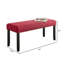 Banc de salle à manger en tissu avec garniture cloutée, rouge