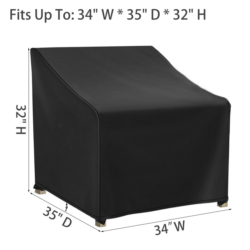 Patio Chair Cover, H 32 po x l 34 po x P 35 po