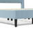 75.9'' W King Size Upholstered Platform Bed with Velvet Fabric & Square Tufted Headboard, Blue-1578582505