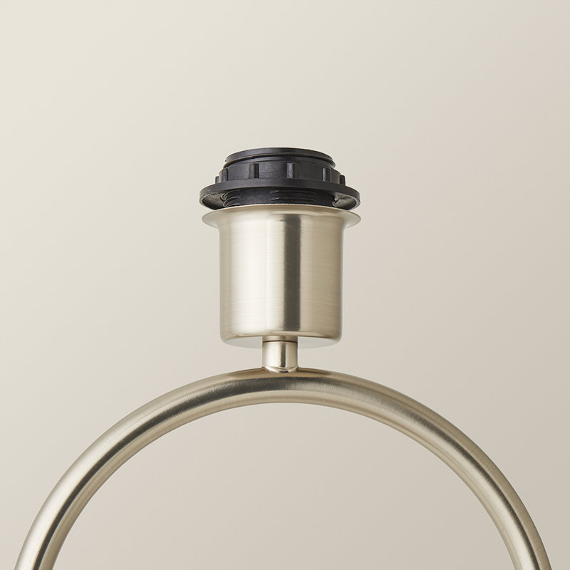 Demetry Metal Lamp Base Lamp, Silver