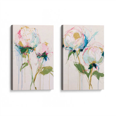 Ensemble de 2 impressions de pivoines chuchotantes