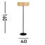Rombert 160cm Traditional Floor Lamp