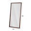 Miroir de plancher 70 po x 32 po pleine longueur, cadre en polyéthylène, grand miroir mural ou incliné pour la décoration intérieure
