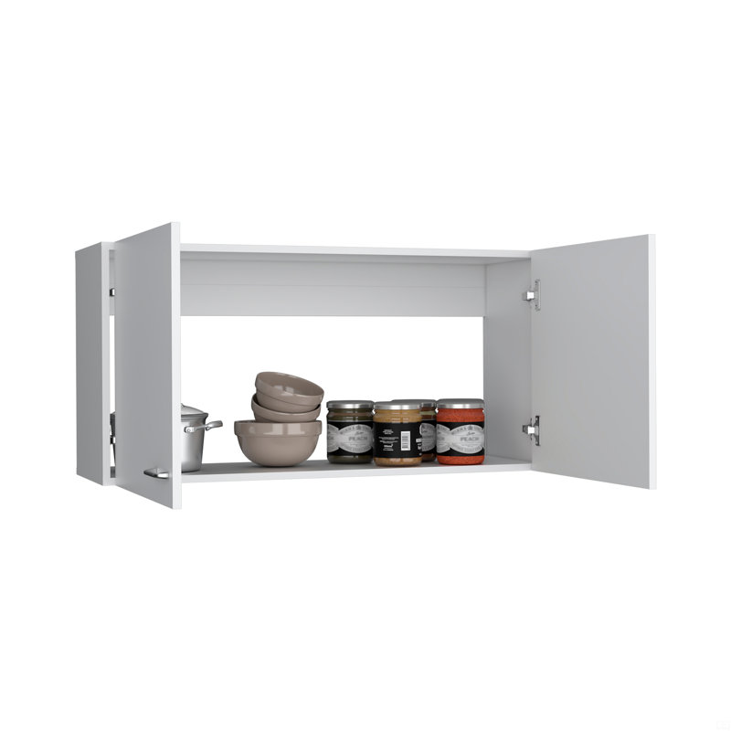 Armoire murale, deux tablettes, porte double