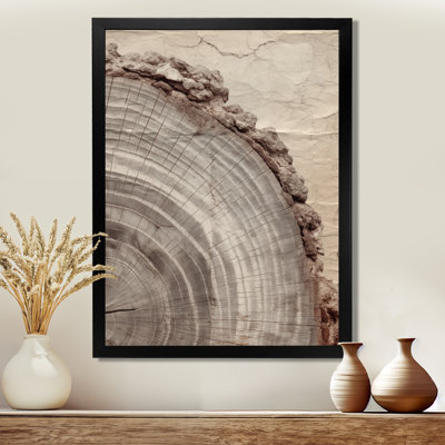 Adra - Tree Wall Art For Living Room, Grey Nature Canvas Print
