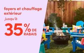 foyers et chauffage extérieur en solde