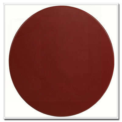 Red Round Side Table with Bottom Shelf