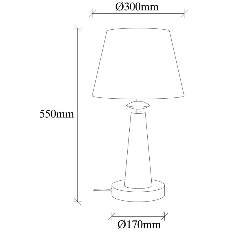 Lampe de table antique 21,65 po Pomfret, Or