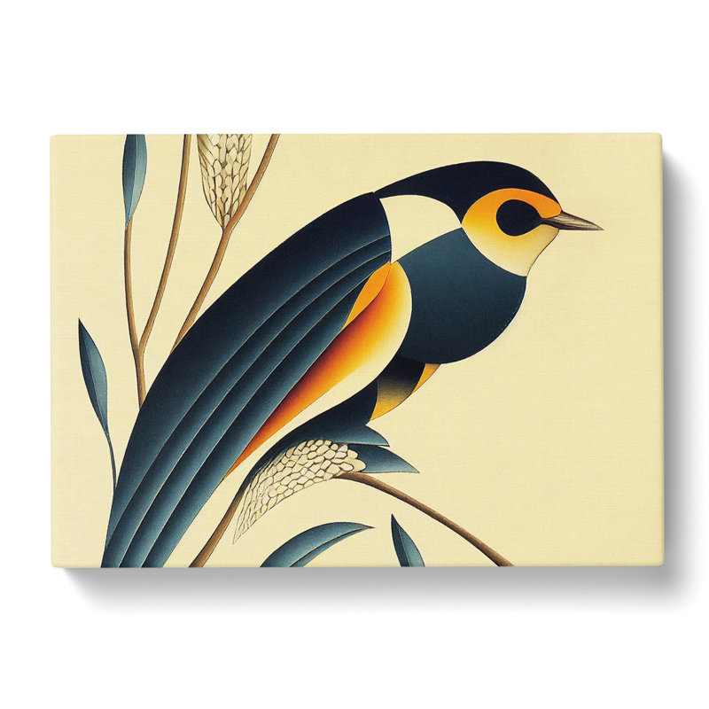 Extravagant Swallow Bird Abstract - Wrapped Canvas, 35cm H x 50cm W x 3cm D