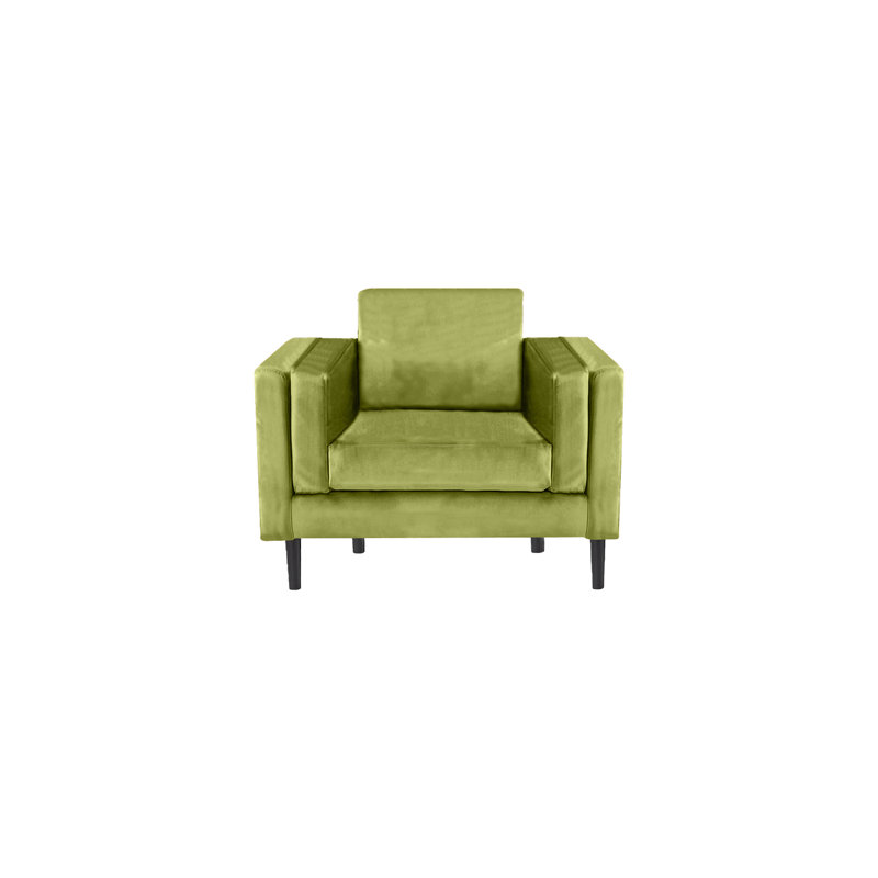 Deavian Velvet Armchair, Olive