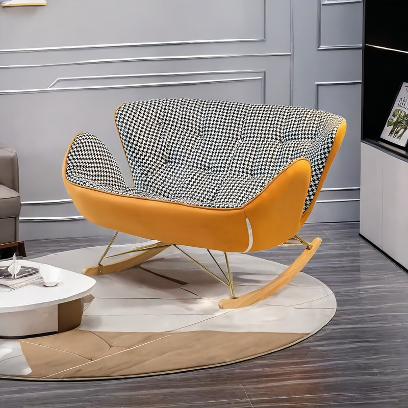 Chaise berçante moderne rembourrée