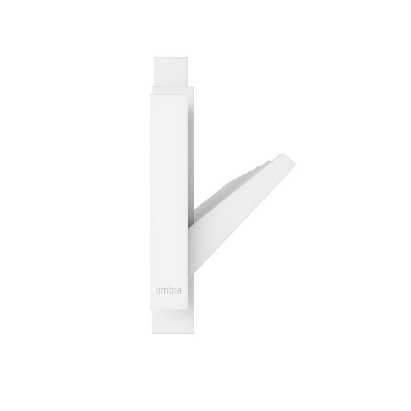 Sticks Wall Coat Rack, Wall Mount 8 Retractable Hooks, White, White