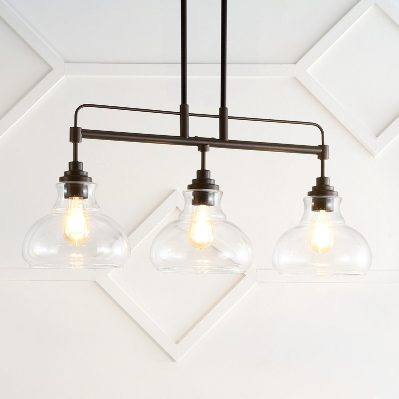 Luminaire suspendu linéaire à 3 lumières pour îlot de cuisine Alsadig
