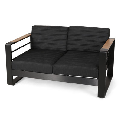 Seating With Black Finish And Weather- Properties Aluminum Cushions -