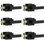 Paquet de 6 poignées de porte noires mates, boutons de porte intérieurs sans clé, serrures de porte d'intimité pour salle de bain de chambre à coucher, serrure de porte carrée robuste (2,0 lb), réversible pour portes à poignée gauche et droite