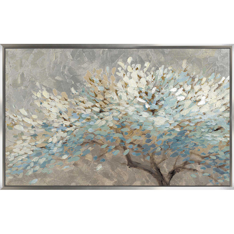 «A Thousand Silver Lifetimes» par Lanie Loreth - Peinture, Reproduction avec cadre flottant, H 27,5 po x l 43,5 po