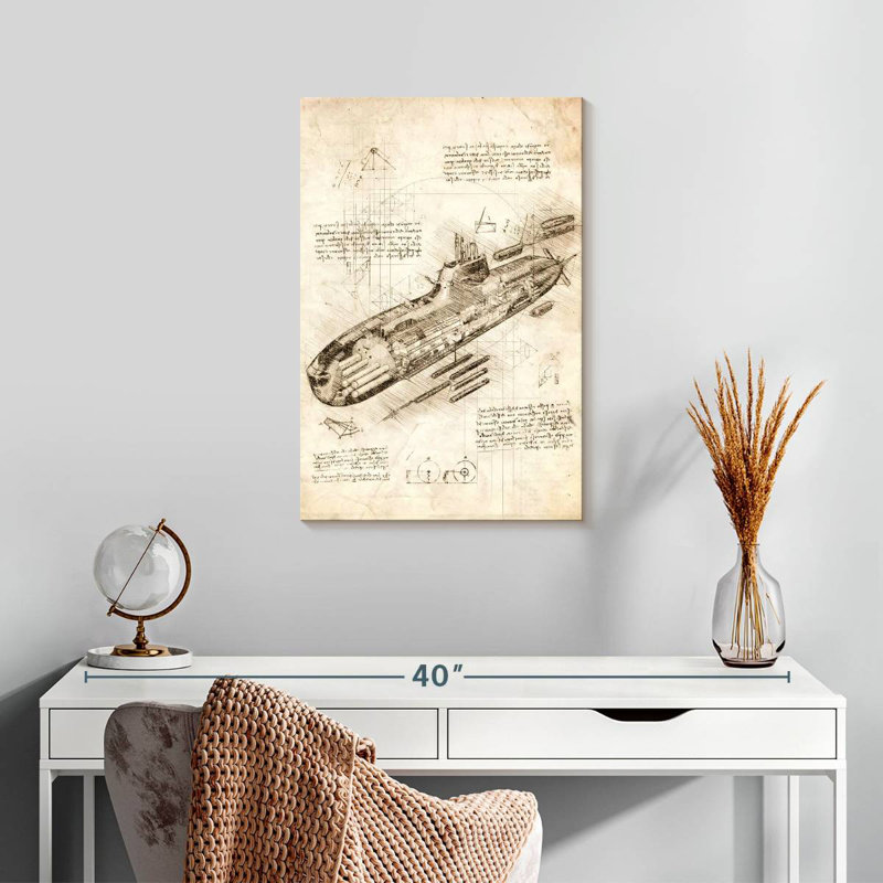 Mehar Submarine Cutaway U212, 24" H x 16" W