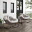 Chaise berçante d'extérieur en rotin
