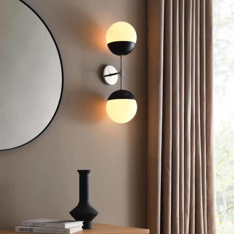 Applique murale 2 lumières Stellar par Modway, Nickel poli