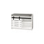 Banc de rangement pour 2 chaussures avec porte coulissante et fabrication - Blanc