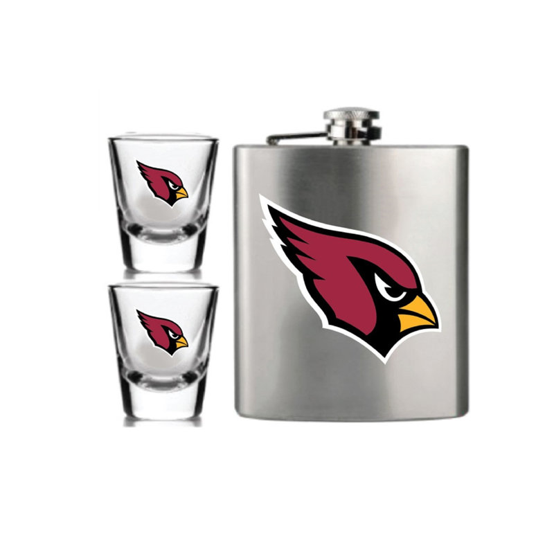 Stainless Steel Flask, Arizona Cardinals