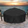 Claire Black Solid Fire Pit Cover with Drawstring Closure