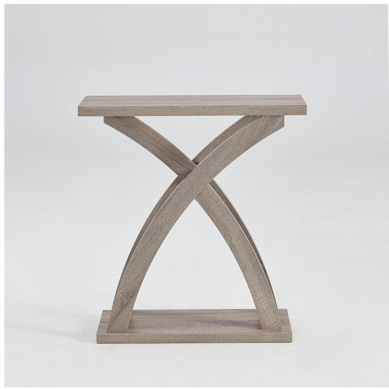 Meuble télé avec entrée et couloir, porte d'entrée et pieds incurvés, beige foncé