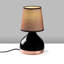 Élégante lampe de table noire, corps en métal, 6,7 x 6,7 x 13,0 pouces | Capuchon en tissu: H 5,5 po | Douille E27, 40 W maximum (ampoule non incluse) | Certifié IP20, parfait pour la décoration et l'éclairage de maisons modernes-57662673-57662684