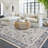 Kaysyn Oriental Performance Machine Washable Area Rug Blue/Ivory-1985541594