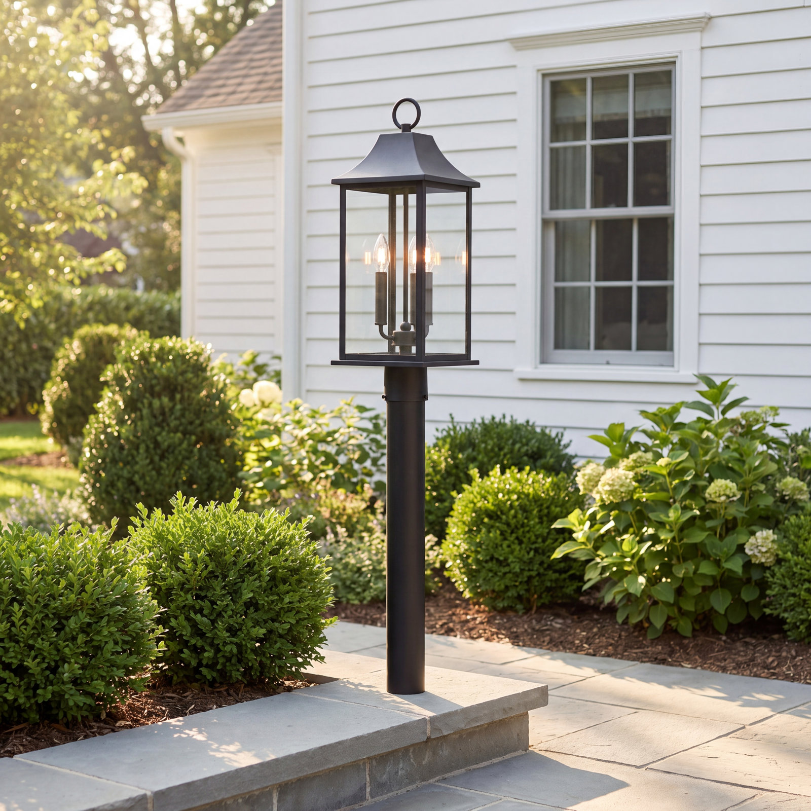 8" x 24" Iron Outdoor Post Light