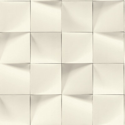 Rouleau de papier peint 33 pi x l 20,5 po géométrique à trois dimensions Saavedra