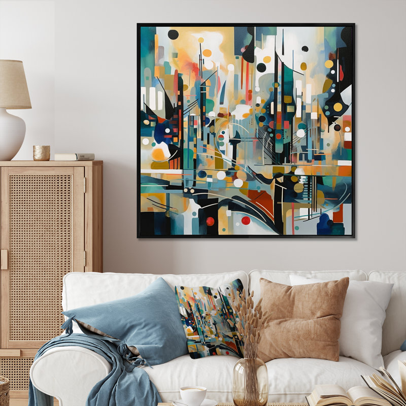 " Transcending Reality II ", 36" H x 36" W x 1.5" D, Black Picture Framed