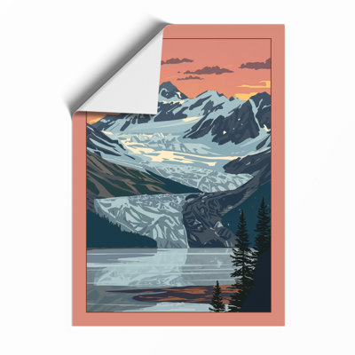 Mountains At Dusk Scandinavian - Print