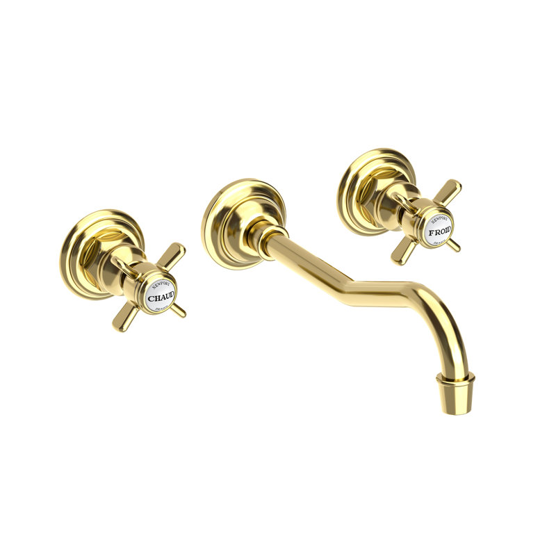 Fairfield Wall Mount Bathroom Faucet, Forever Brass