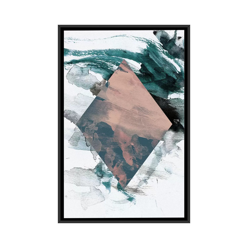 « graphic liv », impression sur toile, H 26 po x l 18 po x P 1,5 po, Toile avec cadre noir, Pas de tapis