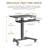 Mobile Rolling Small Table, Adjustable Height Computer Desk with Keyboard Tray-461233267