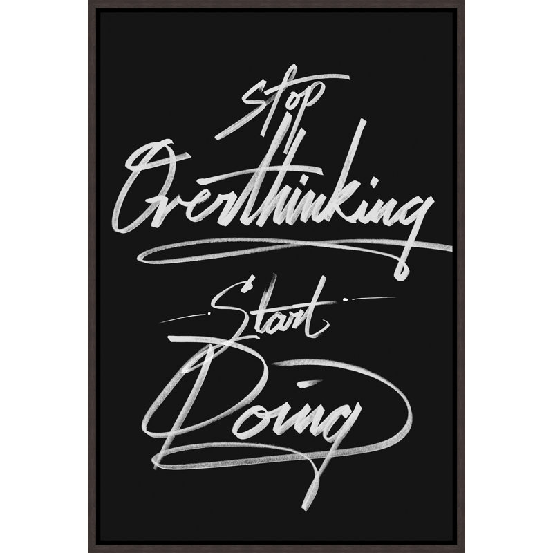 «Start Doing» par Richard Ryder, peinture sur toile encadrée flottante