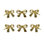 2.25" Width Brass Ribbon Bow Knobs