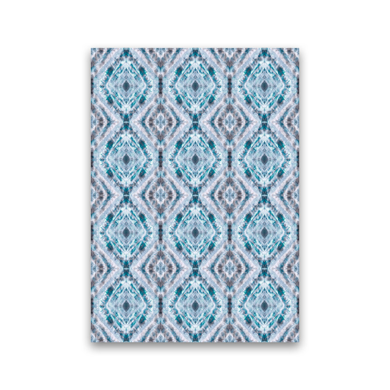 Boho Shibori Blue - Print, No Framed, 59cm H x 42cm W x 1cm D