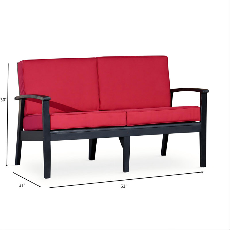 Causeuse eucalyptus avec coussins espresso, bourgogne, Espresso