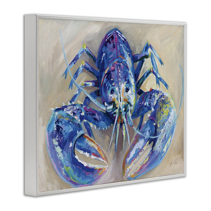  Impression de giclée bleue par Jeanette Vertentes, H 16 po x l 20 po, Giclée encadrée blanc bord de mer