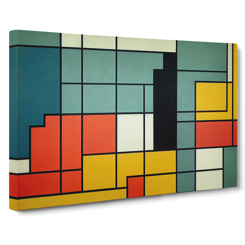 Cubism Art Abstract - Wrapped Canvas, 35cm H x 50cm W x 3cm D